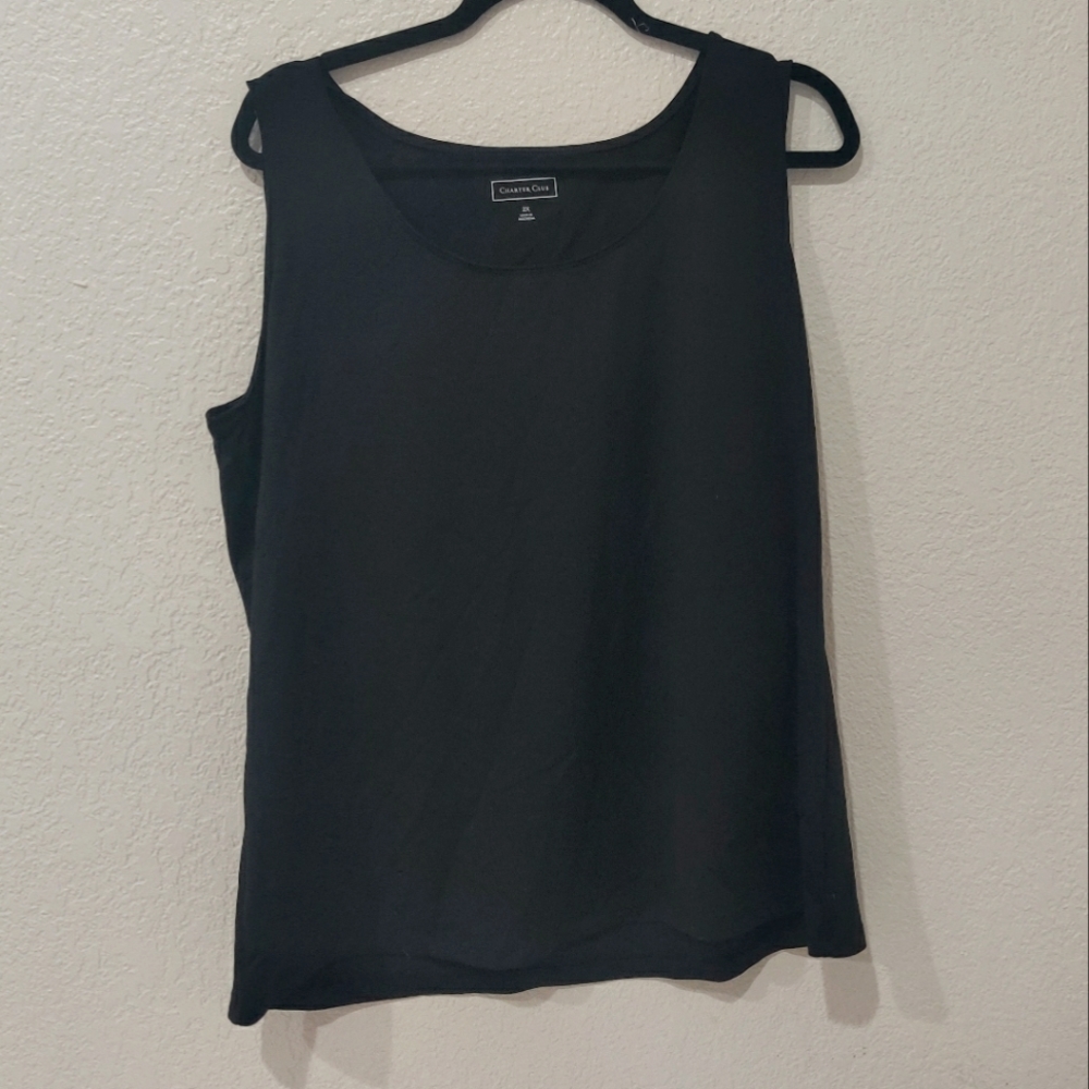 Charter Club 2X Black Cami Tank